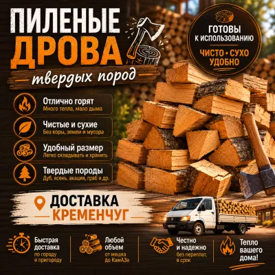 Дрова пиленые